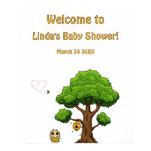 Bienenthema Babydusche Dekoration - Willkommenspen