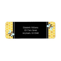 Bienenthema Honeycomb-Rücksendeadresse