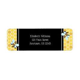 Bienenthema Honeycomb-Rücksendeadresse