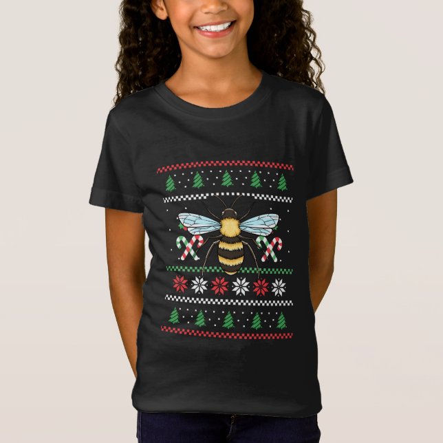 Bienentierbeere Ugly Christmas T-Shirt (Vorderseite)