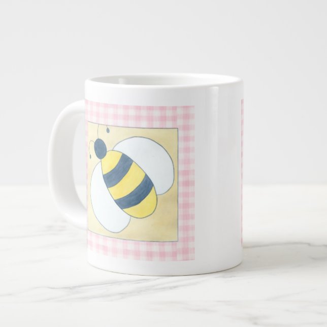 Bienentrio mit Blume Jumbo-Tasse (Vorderseite Links)