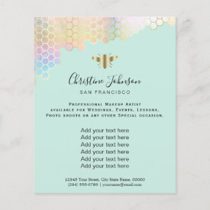 Bienenwabe auf Minzhintergrund Flyer