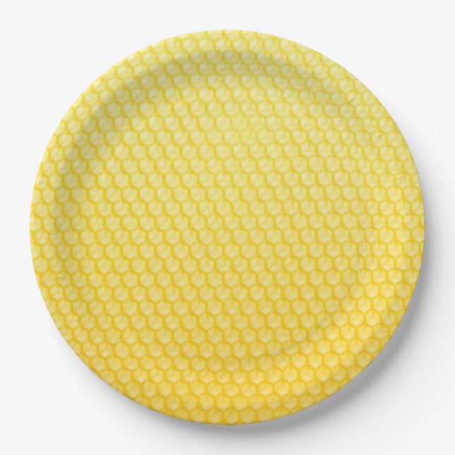 Bienenwabe Pappteller (Vorderseite)