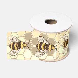 Bienenwabe u. Hummeln Ripsband