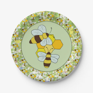 Bienenwaben Pappteller