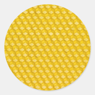 Bienenwaben-Schablone, damit Bienen an arbeiten Runder Aufkleber