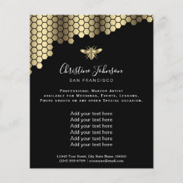 Bienenwabenkraut auf schwarzem Hintergrund Flyer