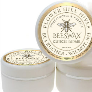 Bienenwachs-Cuticle Reparatur Goldgrenze auf Elfen Runder Aufkleber