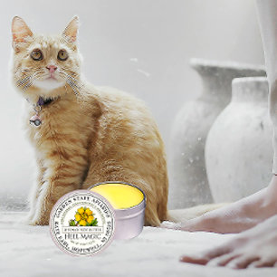 Bienenwachs-Fersen-Butter Vintage Gelbe Blumenetik Runder Aufkleber