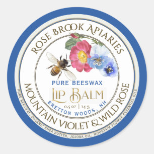 Bienenwachs Lip Balm Lip Glanz Metallisches Gold m Runder Aufkleber