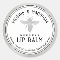 Bienenwachs Lip Balm Stilisierte Königin Biene Sil