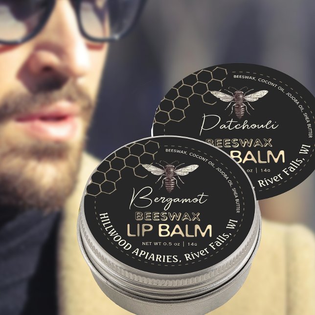 Bienenwachs-Lippen-Bärenklemme Runder Aufkleber (Von Creator hochgeladen)