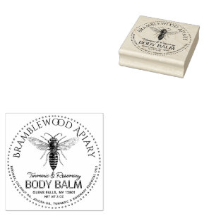 Bienenwachs mit Vintager Honigbiene Gummistempel