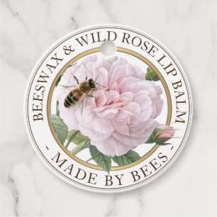 Bienenwachs Pink Wild Rose Lip Balm Produkt-Tag Be Geschenkanhänger