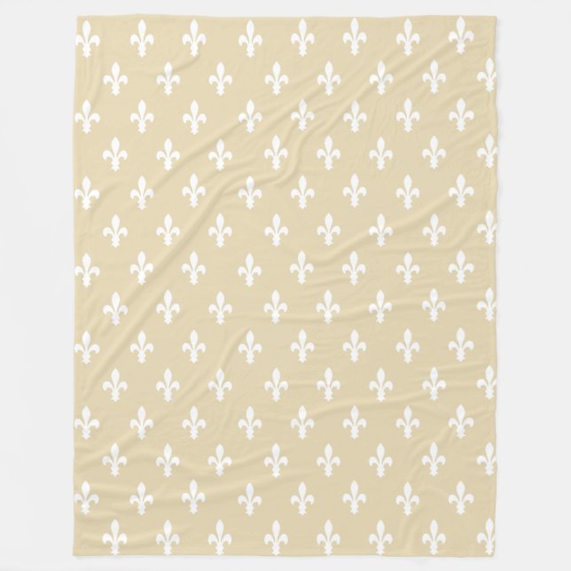 Bienenwachs Viktorianisch Fleur de Lys Fleecedecke (Vorderseite)