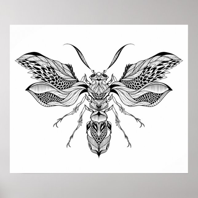 Bienenwaschbecken Tattoo 2 Poster (Vorne)