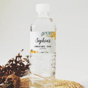 Bienenwasserflasche Etikett Geburtstagsdusche