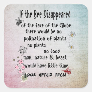 Bienenweisheitsaufkleber Quadratischer Aufkleber