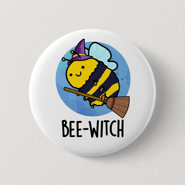Bienenwitch-Funny Bee Pun Button (Vorderseite)
