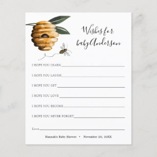 Bienenwünsche für Babykarte
