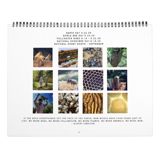 Bienenzucht 2025-2026 Kalender (Rückseite)