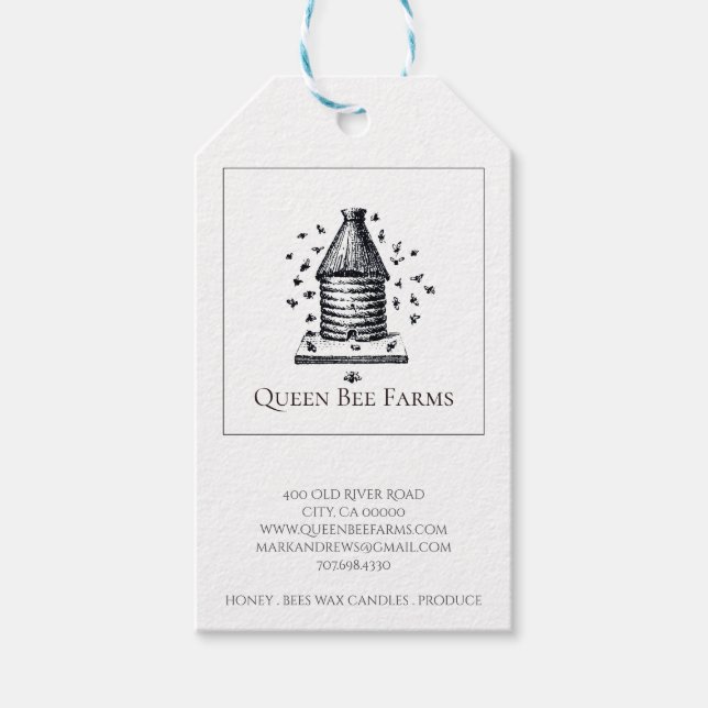 Bienenzucht Geschenkanhänger (Vorderseite)