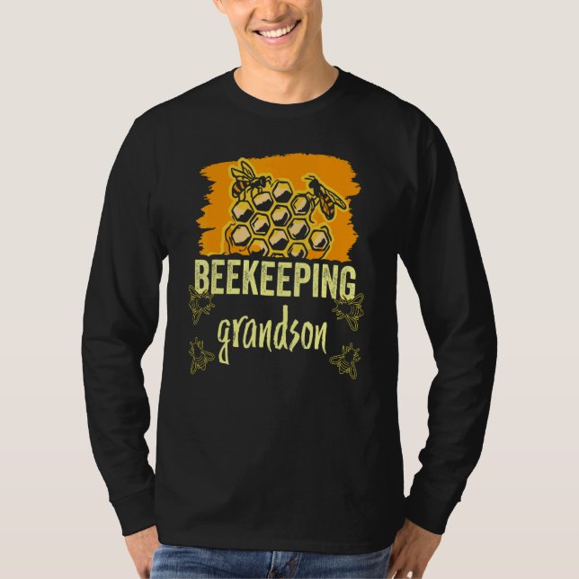 Bienenzucht Grandson Beekeeper Redewendungen Hobby T-Shirt (Vorderseite)