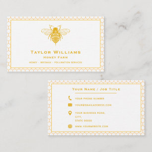 Bienenzucht Honey Beekeeper Farm Bauer Apiary Visitenkarte