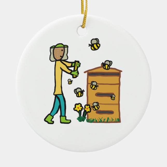 Bienenzucht Keramik Ornament (Vorne)