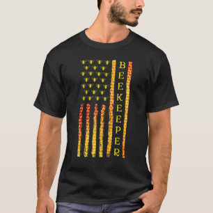 Bienenzucht unter amerikanischer Flagge T-Shirt