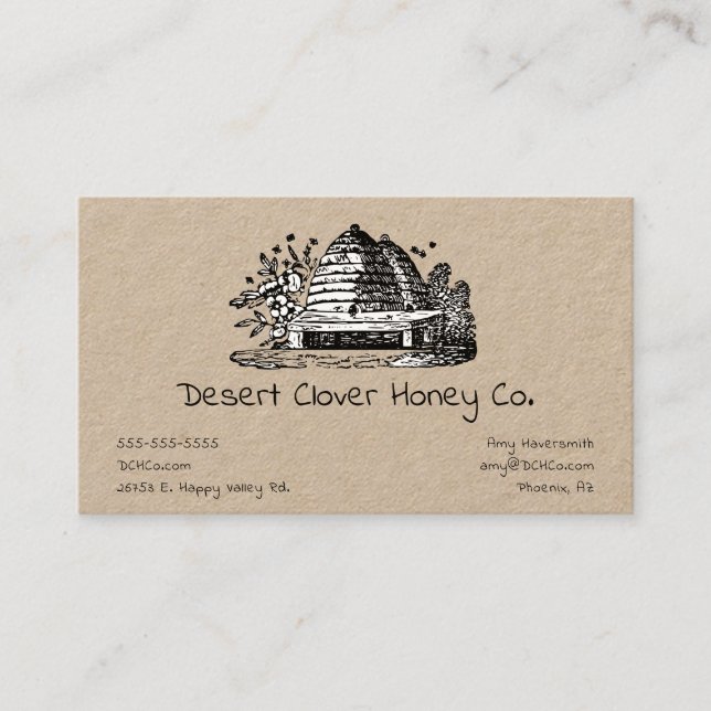 Bienenzucht Visitenkarte (Vorderseite)