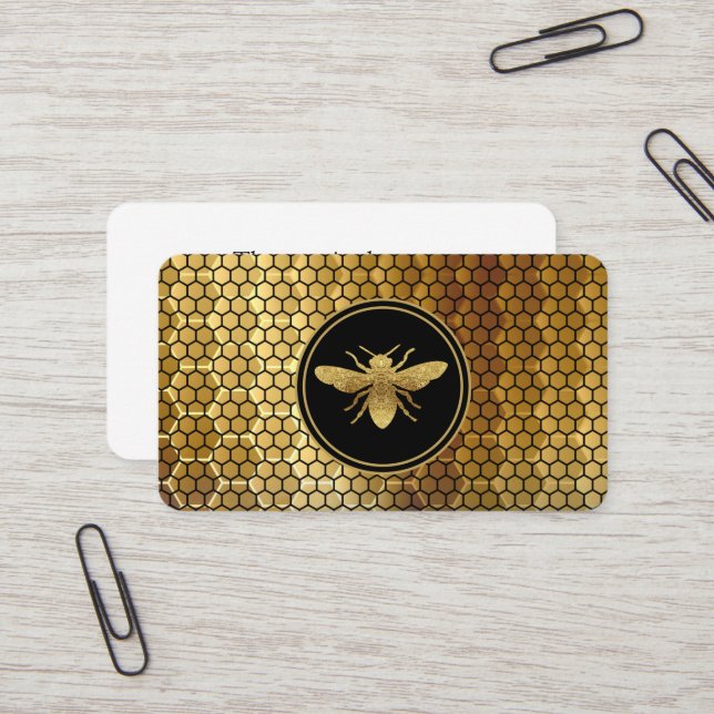 Bienenzuchtbetriebskarte Visitenkarte (Vorderseite/Rückseite Beispiel)