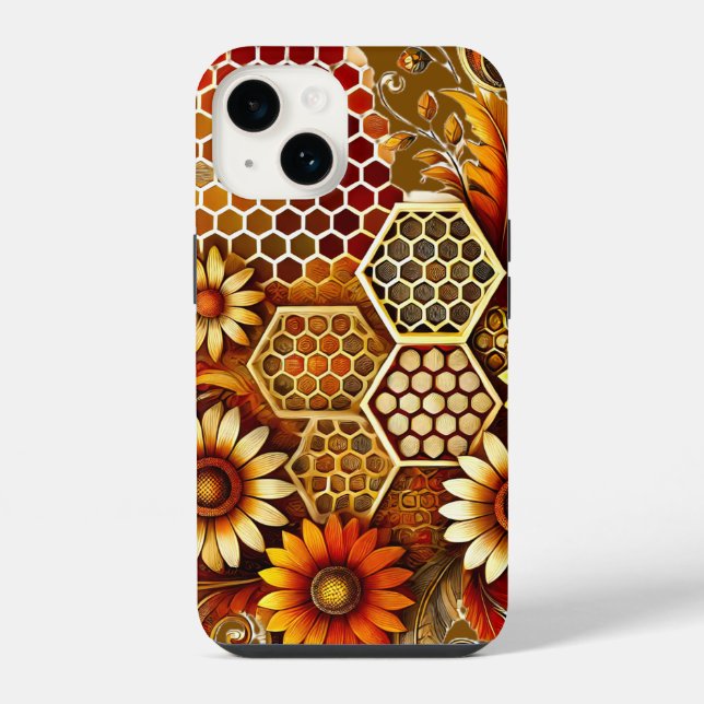 Bienenzuchtdesign | iPhone 14 Hülle (Rückseite)