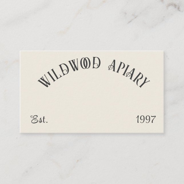 Bienenzüchter Hütte Stil Vintage Skep & Honeybeere Visitenkarte (Vorderseite)