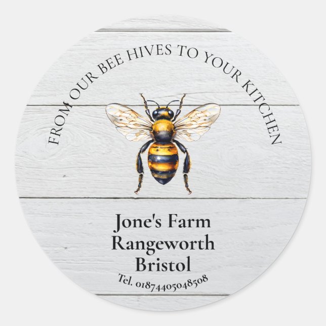 Bienenzüchter Marketing produziert Honigwabenwürfe Runder Aufkleber (Vorderseite)