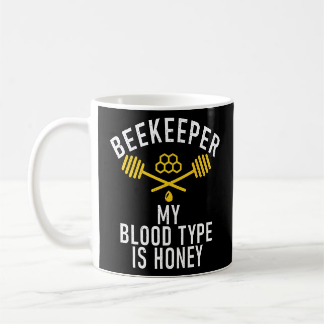 Bienenzüchter Mein Bluttyp ist Honigbienenzucht Kaffeetasse (Links)
