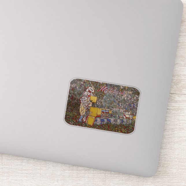 Bienenzuchtkleber Aufkleber (Detail)