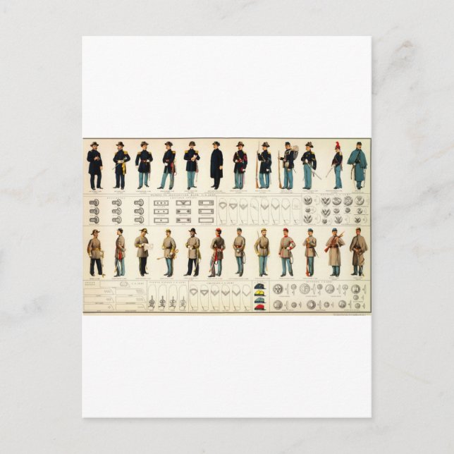 Bien's Zivile Kriegsuniformen (1895) Postkarte (Vorderseite)