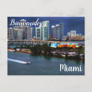 Bienvenidos a Miami Postcard Postkarte
