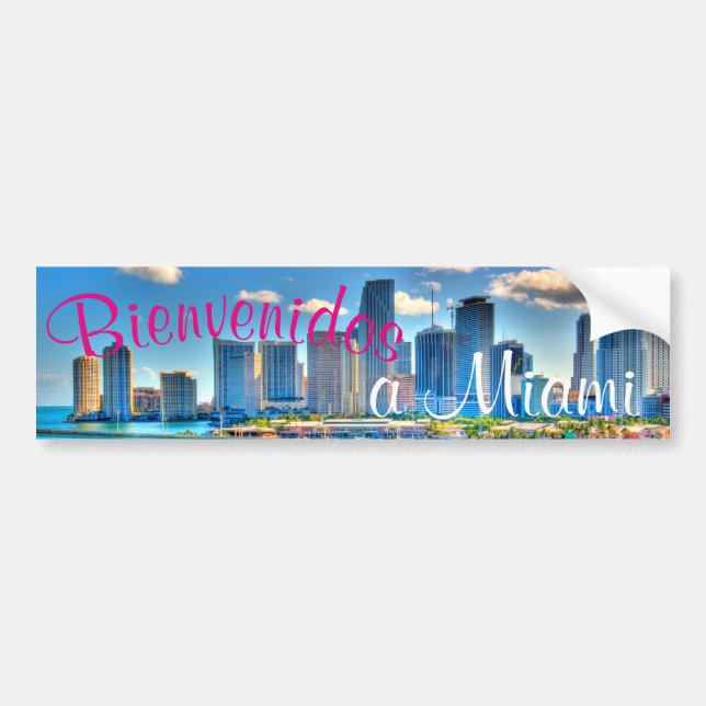 Bienvenidos a Miami Postcard-Stift Autoaufkleber (Vorne)