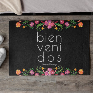 Bienvenidos Familienname Monogramm Willkommen Fußmatte