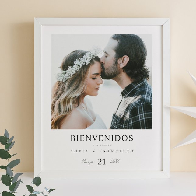 Bienvenidos Foto Hochzeit in Spanisch Willkommen Poster (Von Creator hochgeladen)