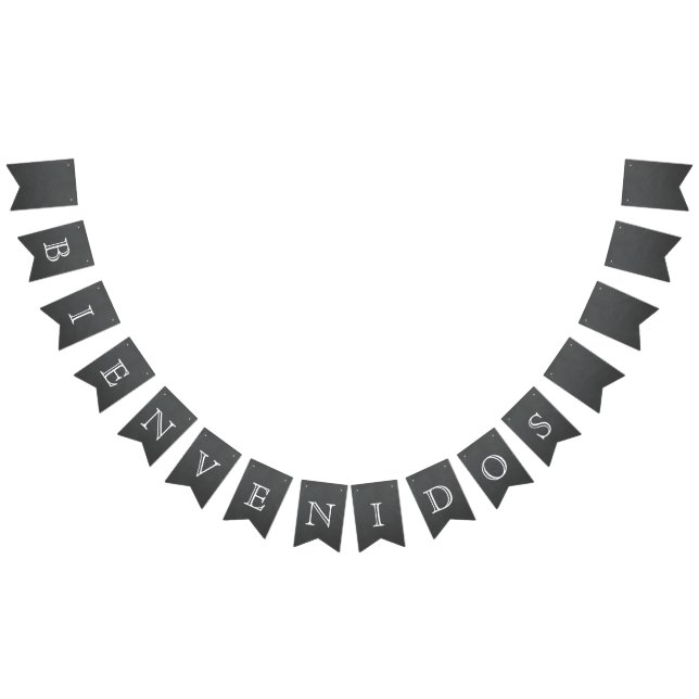 Bienvenidos - Tafelentwurfsfahne Wimpelkette (Alle)