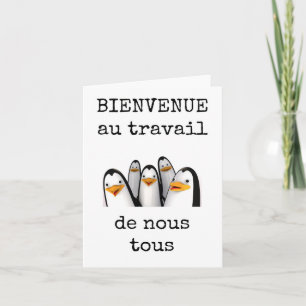 Bienvenue au Travail, französische Welcome Back Ca Karte
