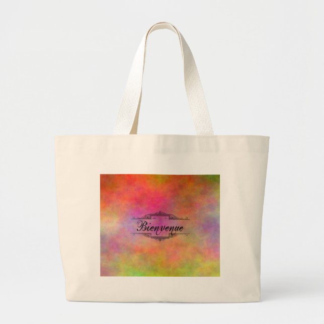 Bienvenue Colorful Jumbo Stoffbeutel (Vorne)