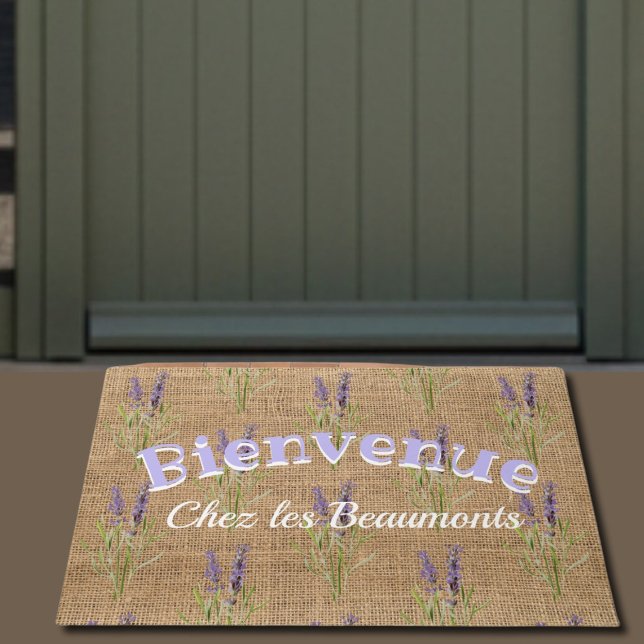 Bienvenue - Vintage Lavendel - rustikal Fußmatte (Von Creator hochgeladen)