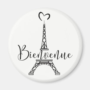 "Bienvenue" (Willkommen auf Französisch) Magnet