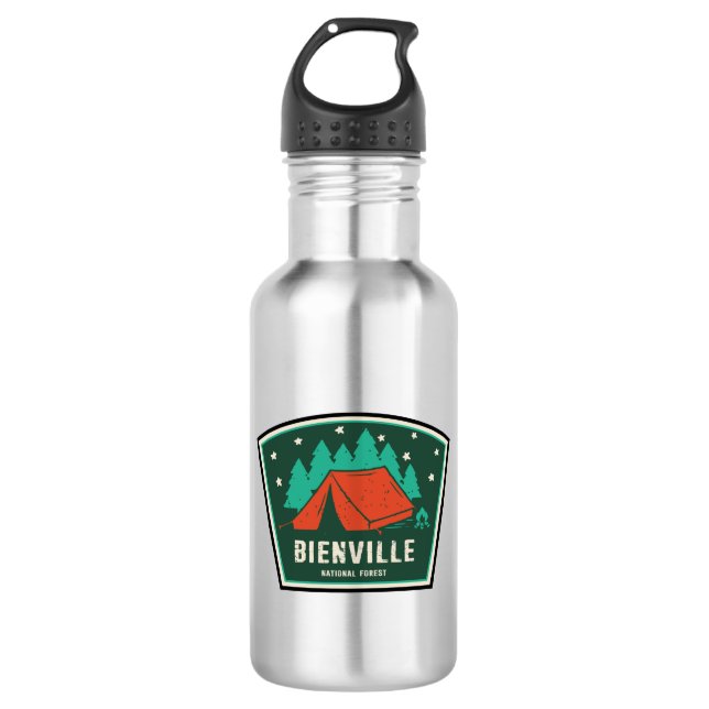 Bienville National Forest Camping Edelstahlflasche (Vorderseite)