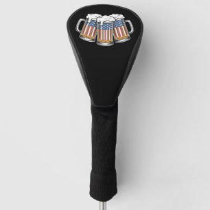 Bier 4. Juli Amerikanische Flagge US Vintage Retro Golf Headcover
