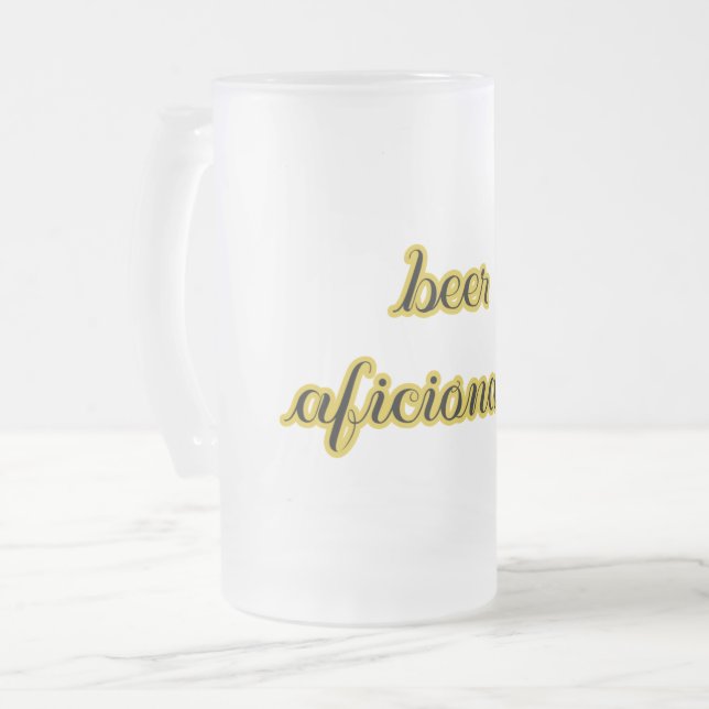 Bier Aficionado Cool Mattglas Bierglas (Vorderseite Links)